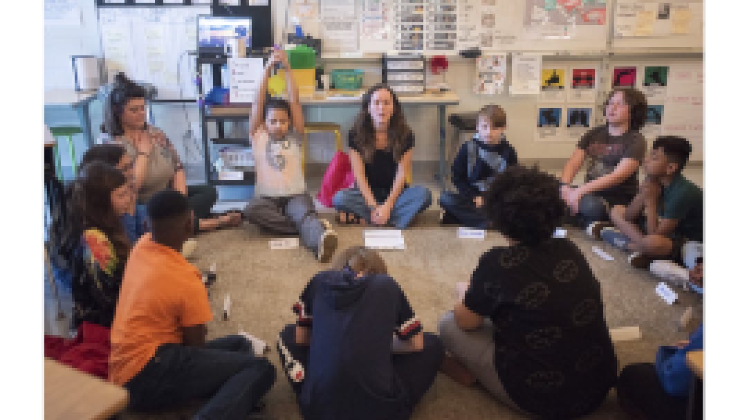 Mindfulness class of kids